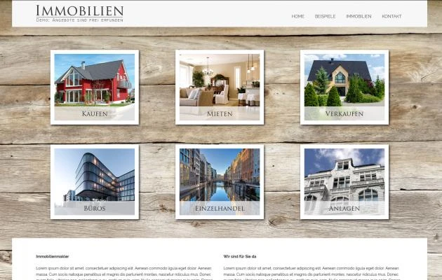 Immobilienwebsite Designsoftware EASY inkl. Gestaltung