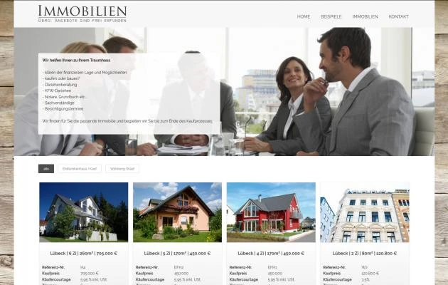 Immobilienwebsite Designsoftware EASY inkl. Gestaltung