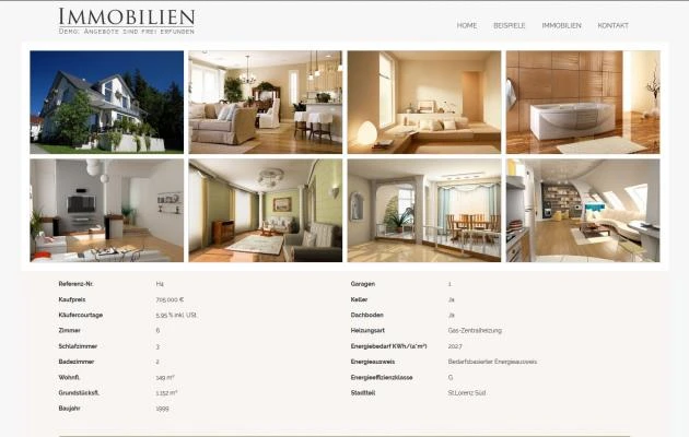 Immobilienwebsite Designsoftware EASY inkl. Gestaltung