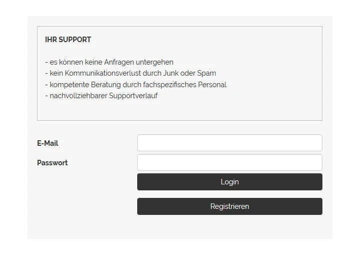 Supportticket Modul