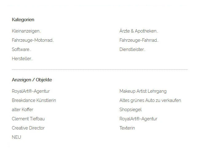 Dynamisches Sitemap-Modul