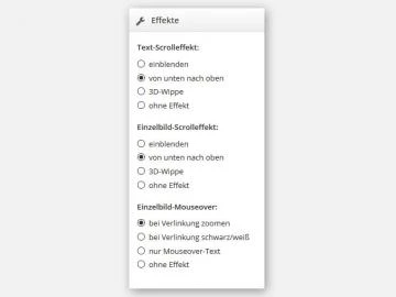 Moderne Scrolleffekte