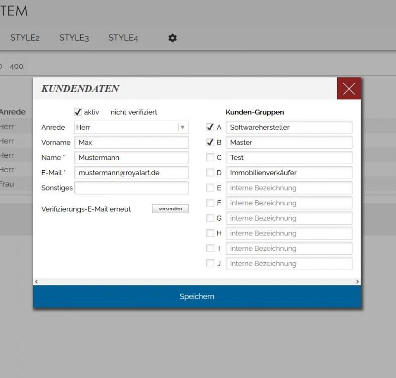 Design Newslettersystem Massenmailing zur Miete