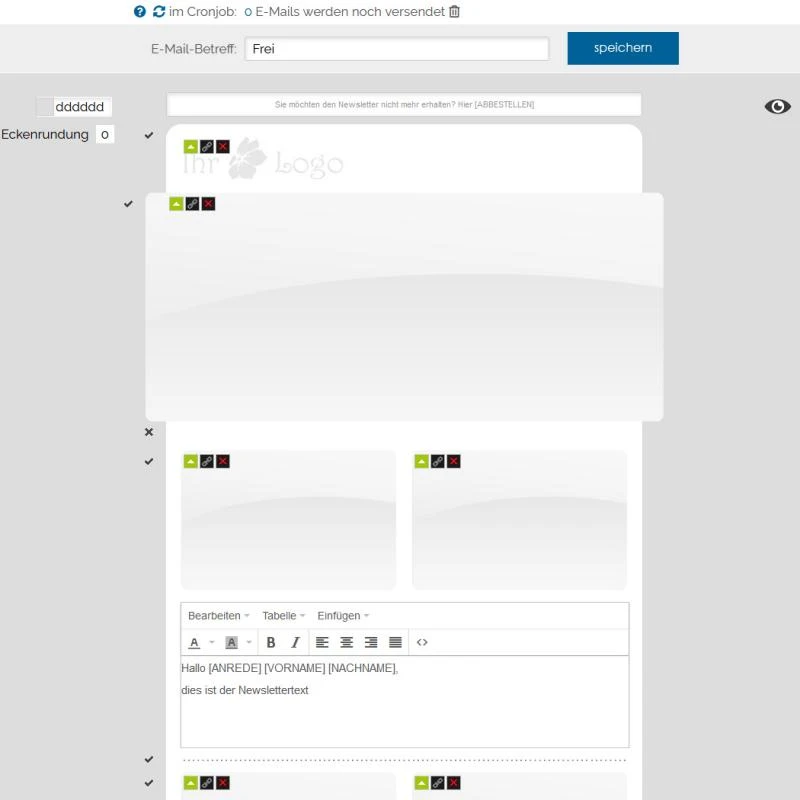 Design Newslettersystem Massenmailing zur Miete