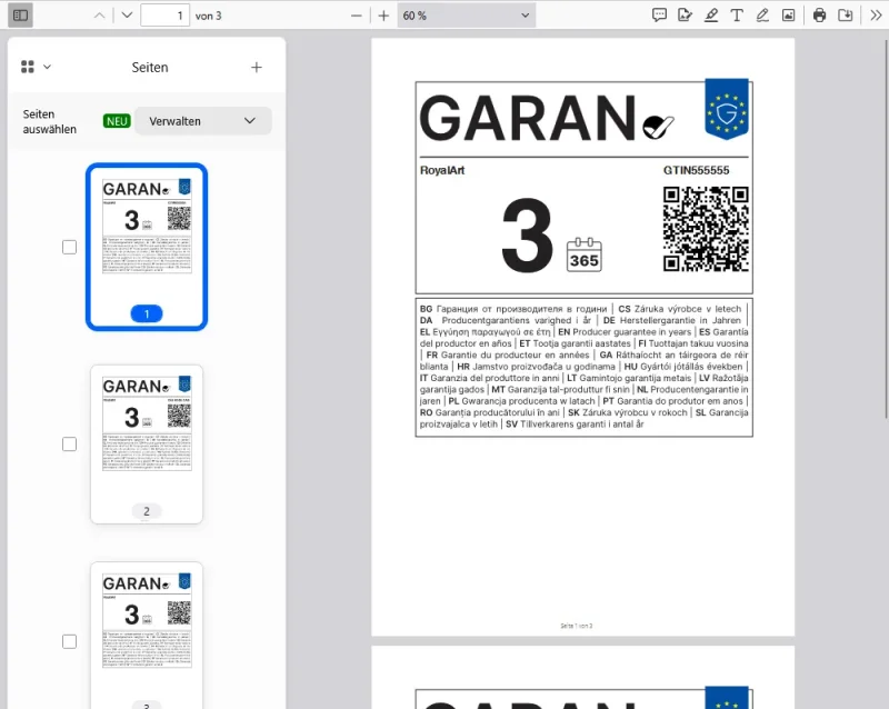 EU-GARAN Label