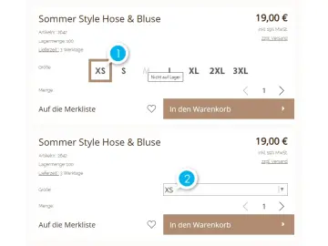 Grafische Werte statt Dropdown