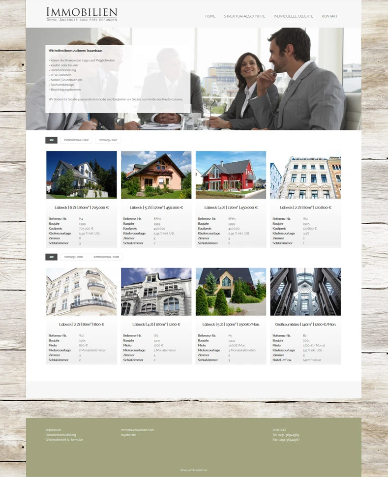 Immobilienwebsite Designsoftware PREMIUM inkl. Gestaltung