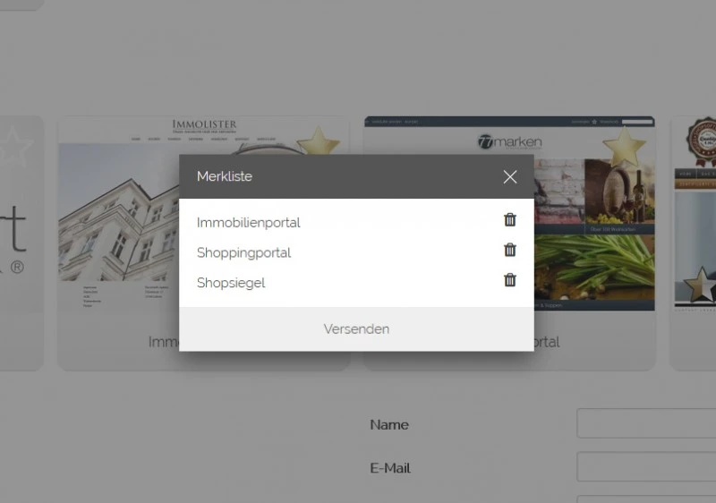 Merklisten-E-Mail