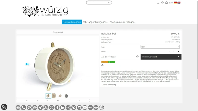 Seitwärtswisch Artikelbildgalerie